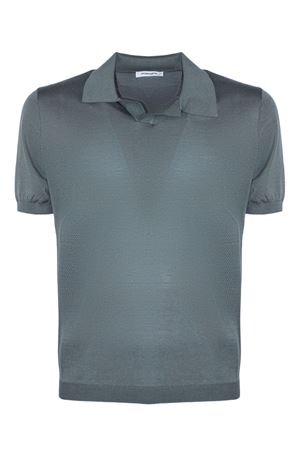 Polo in misto seta e cotone verde KANGRA | 30042300649
