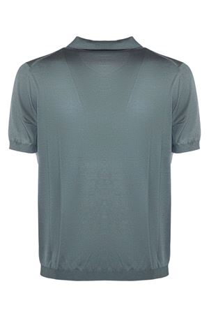 Polo in misto seta e cotone verde KANGRA | 30042300649
