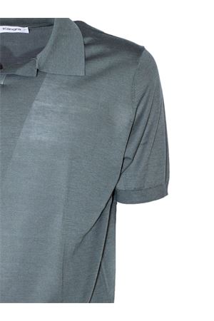 Polo in misto seta e cotone verde KANGRA | 30042300649