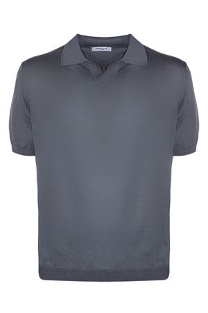Polo in misto seta e cotone grigio KANGRA | 30042300701