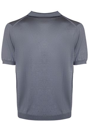 Polo in misto seta e cotone grigio KANGRA | 30042300701