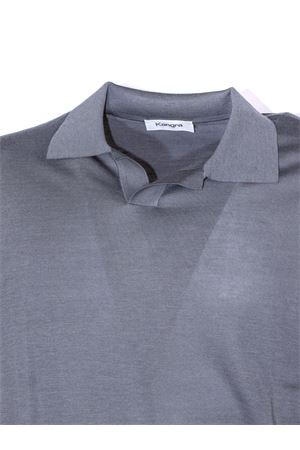 Polo in misto seta e cotone grigio KANGRA | 30042300701