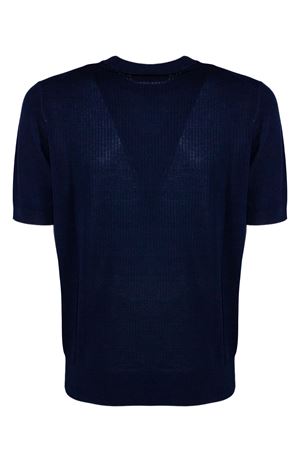 T-shirt in maglia di cotone blu KANGRA | 30232100038