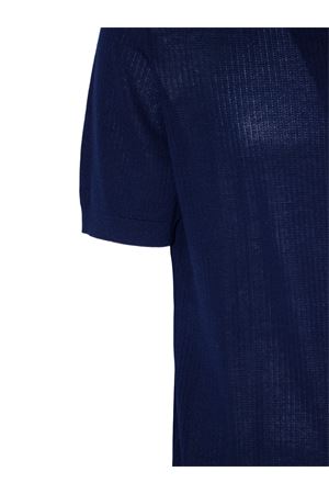 T-shirt in maglia di cotone blu KANGRA | 30232100038