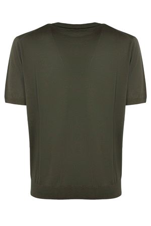 T-shirt in maglia di cotone verde KANGRA | 30342100187
