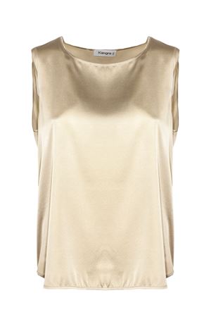 Gold-tone silk tank top KANGRA | 35903000007