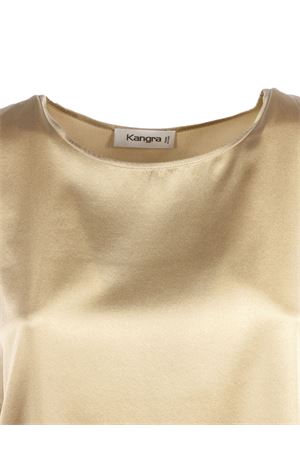 Gold-tone silk tank top KANGRA | 35903000007