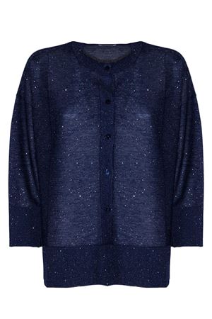 Blue sweater with micro-sequins KANGRA | 39026100809