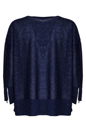 Blue sweater with micro-sequins KANGRA | 39026100809