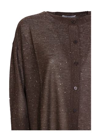 Brown sweater with micro-sequins KANGRA | 39026100833
