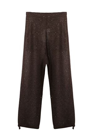 Brown viscose cargo trousers KANGRA | 39041500833
