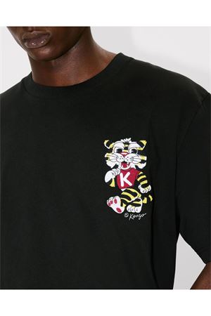 KENZO Wild Tiger' embroidered oversized T-shirt in cotton KENZO | FG55TS4044SY99J