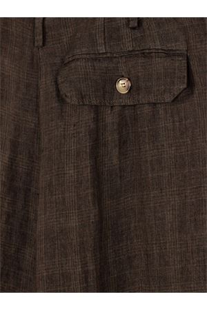 Brown linen trousers KILTIE | KP342CT5109595