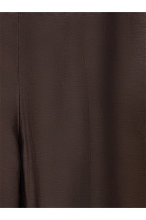 Brown silk-and-cotton blend trousers KILTIE | KP344BT4951590