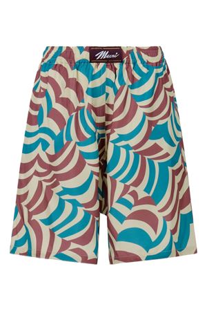 Bermuda in twill di viscosa con stampa Yoyo multicolor MARNI | BXZC0014X0UTVA61YOM37