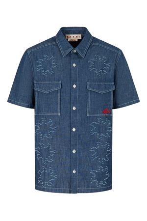 Camicia in leggero chambray di cotone MARNI | CUJU0032S4USCY72PCB74