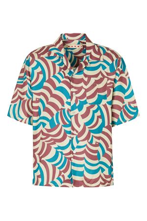 Camicia da bowling in twill di viscosa MARNI | CUMU0213A5UTVA61YOM37