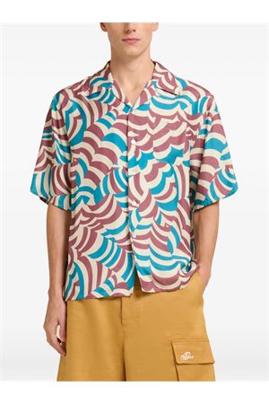 Camicia da bowling in twill di viscosa MARNI | CUMU0213A5UTVA61YOM37