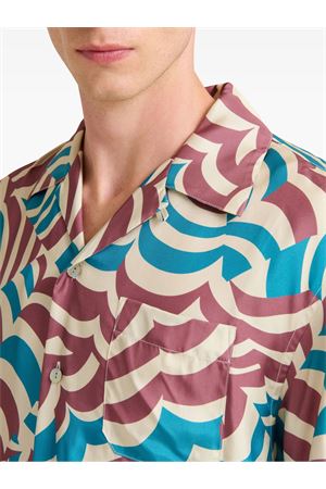 Camicia da bowling in twill di viscosa MARNI | CUMU0213A5UTVA61YOM37