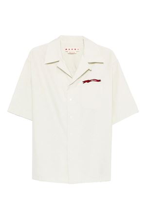 Camicia in cotone bianco opaco MARNI | CUMU0213X7UTC563JQN01