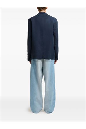 Giacca monopetto in satin blu scuro MARNI | GUMU0158UXUTVA7100B84