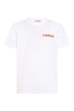 White cotton T-shirt MARNI | HUMU0198X0UTC0170AW01