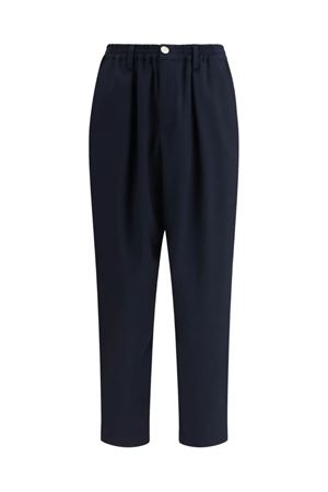Pantaloni in lana blu navy  con pieghe MARNI | PUMU0017U6UTW83900B99