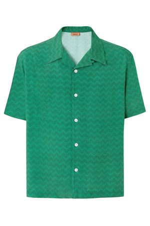 Camicia da bowling in viscosa verde MISSONI | BS26SJ01BW010HS6164