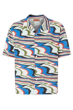 Camicia da bowling in viscosa stampa fiammata MISSONI | BS26SJ01BW010KSM9Z0