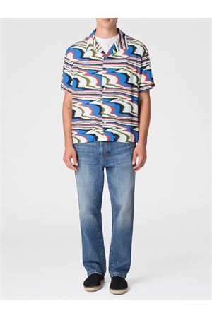 Camicia da bowling in viscosa stampa fiammata MISSONI | BS26SJ01BW010KSM9Z0