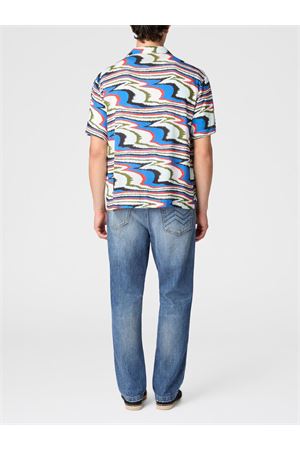 Camicia da bowling in viscosa stampa fiammata MISSONI | BS26SJ01BW010KSM9Z0