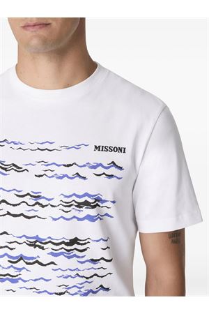T-shirt in cotone bianco MISSONI | BS26SL00BJ00QQS01KT