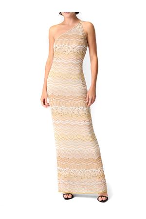 Abito lungo monospalla con motivo a chevron MISSONI | DS26SG1GBK01H9SM9ZU