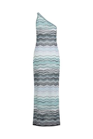 Abito lungo monospalla con motivo a chevron MISSONI | DS26SG1GBK01H9SMSN4