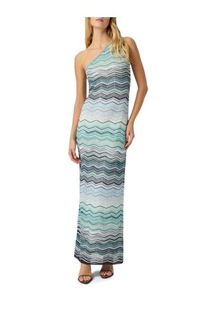 Abito lungo monospalla con motivo a chevron MISSONI | DS26SG1GBK01H9SMSN4