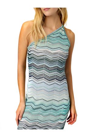 Abito lungo monospalla con motivo a chevron MISSONI | DS26SG1GBK01H9SMSN4