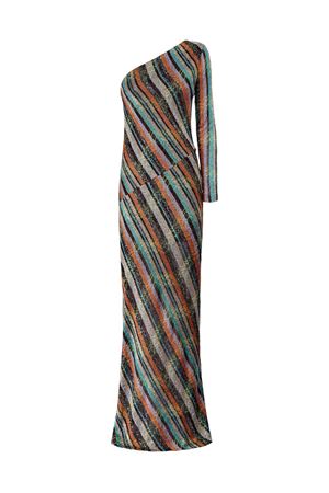 Abito lungo in maglia zig zag greca con paillettes MISSONI | DS26SG1PBC005ZS72P3