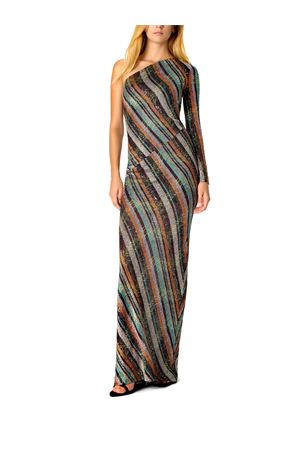 Abito lungo in maglia zig zag greca con paillettes MISSONI | DS26SG1PBC005ZS72P3
