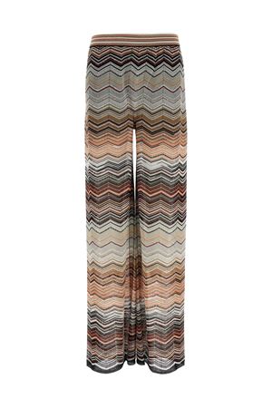 Pantaloni ampi in viscosa chevron lamé MISSONI | DS26SI0CBK01H9SM9ZV
