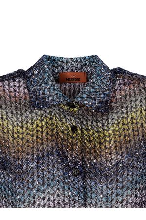 Multicoloured zigzag-patterned knitted shirt MISSONI | DS26SJ0ZBC0065SMSNS