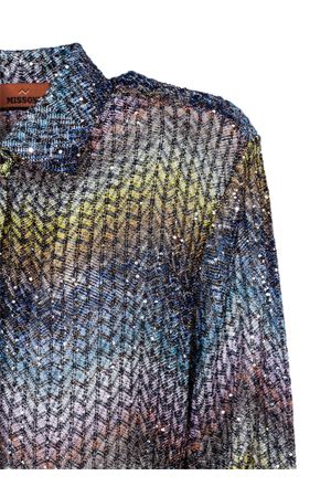 Multicoloured zigzag-patterned knitted shirt MISSONI | DS26SJ0ZBC0065SMSNS