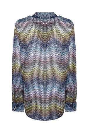 Multicoloured zigzag-patterned knitted shirt MISSONI | DS26SJ0ZBC0065SMSNS