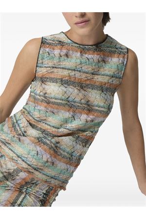 Top smanicato in misto viscosa lamé multilavorazione MISSONI | DS26SK0NBC005ZS01K3