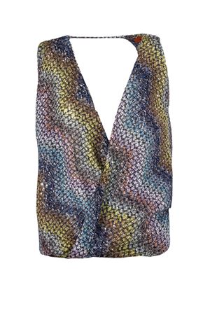 Top tessuto effetto tweed multicolo MISSONI | DS26SK16BC0065SMSNS