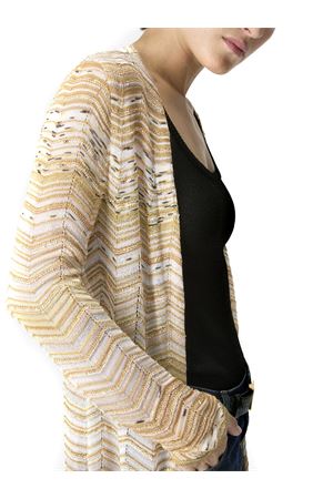 Cardigan lungo motivo chevron con paillettes MISSONI | DS26SM0HBK01H9SM9ZU