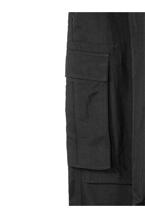 Pantaloni cargo neri in misto lana vergine NINEINTHEMORNING | LIE12LUCIENNERO