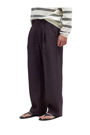 Pantaloni in misto lino color marrone NN.07 | 2421808165880