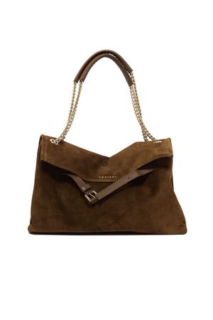 Venus Peach Midi suede leather shoulder bag ORCIANI | B02212PEACOCOA