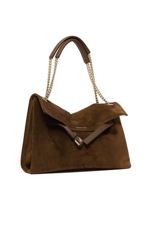 Venus Peach Midi suede leather shoulder bag ORCIANI | B02212PEACOCOA