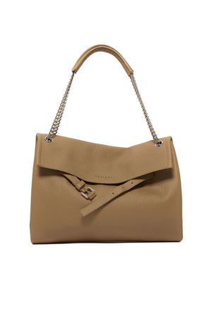 Venus Soft Midi shoulder bag in brown hammered leather ORCIANI | B02212SOFBISCOTTO